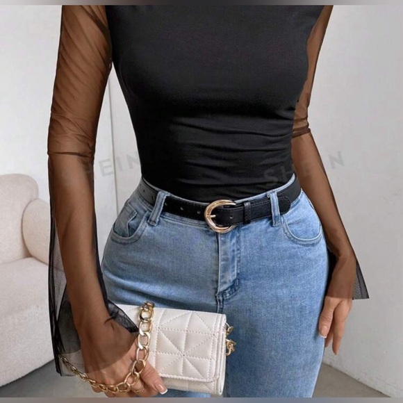 Mesh sleeve bodysuit size XS-S - Picture 1 of 4